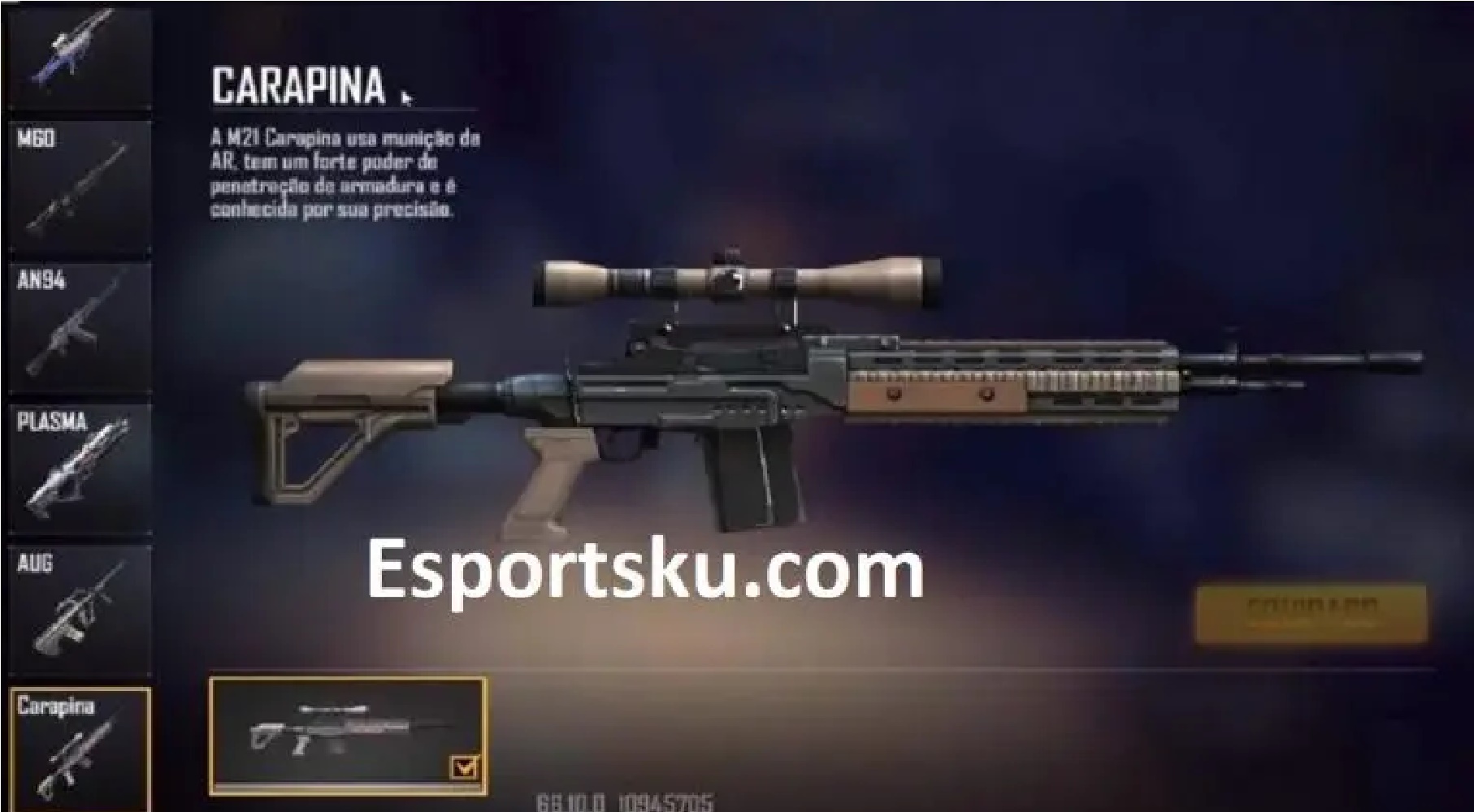 M21 The New Sniper Weapon In Free Fire Ff Esportsku
