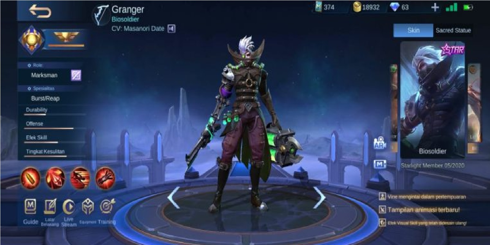 Best Granger Skin in Mobile Legends (ML) | Esportsku