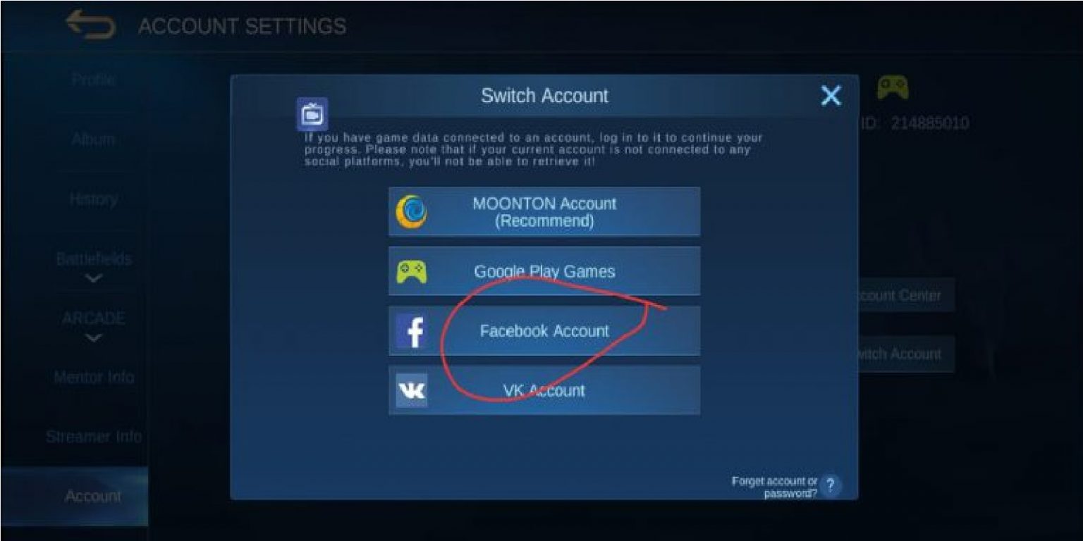 How to Change Accounts Mobile Legends (ML) Esports