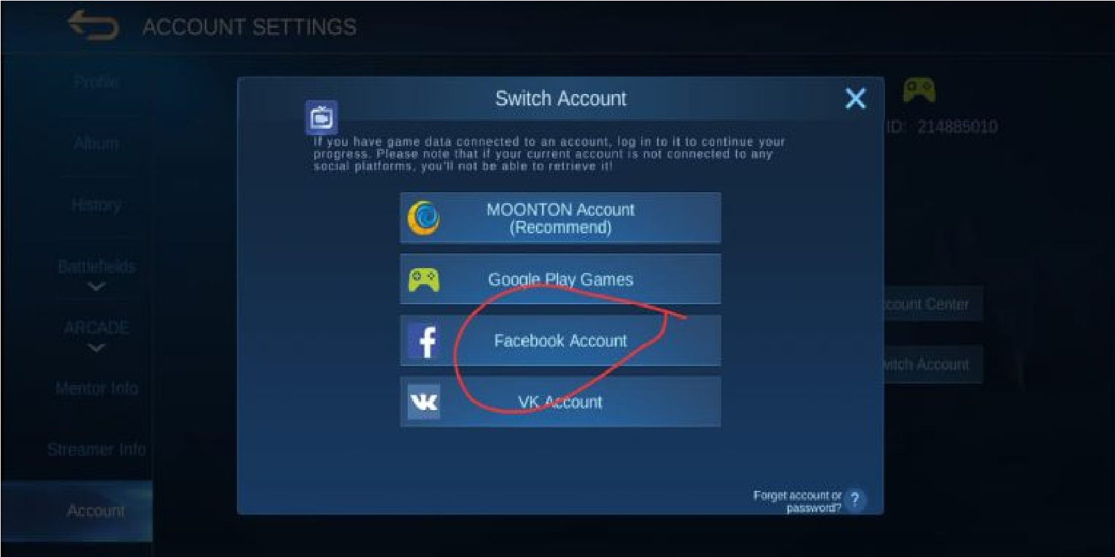 How to Change Accounts Mobile Legends (ML) | Esportsku