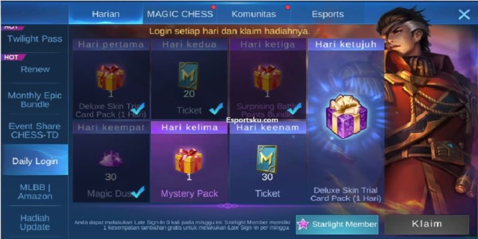 How to get free Epic skins in Mobile Legends (ML) | Esportsku