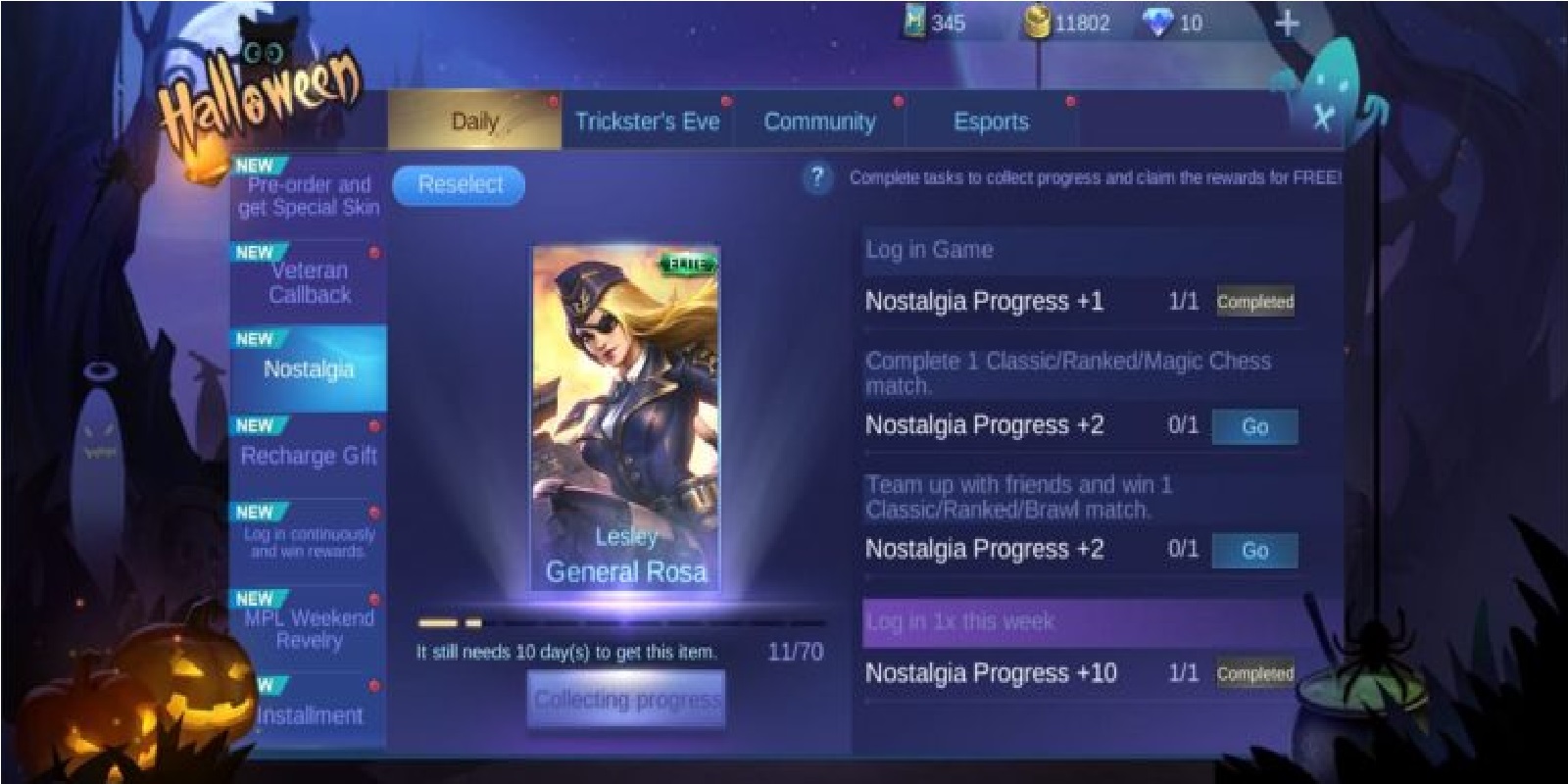 4 Free Skins from the Nostalgia Event Mobile Legends (ML  