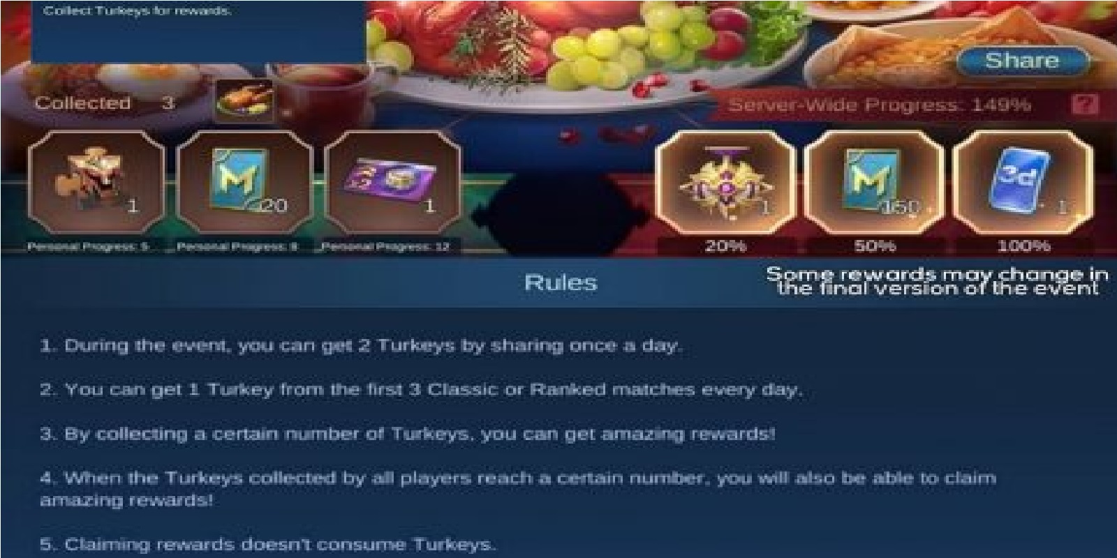 How to Get Free Skins from the Thanksgiving Event Mobile Legends (ML ...