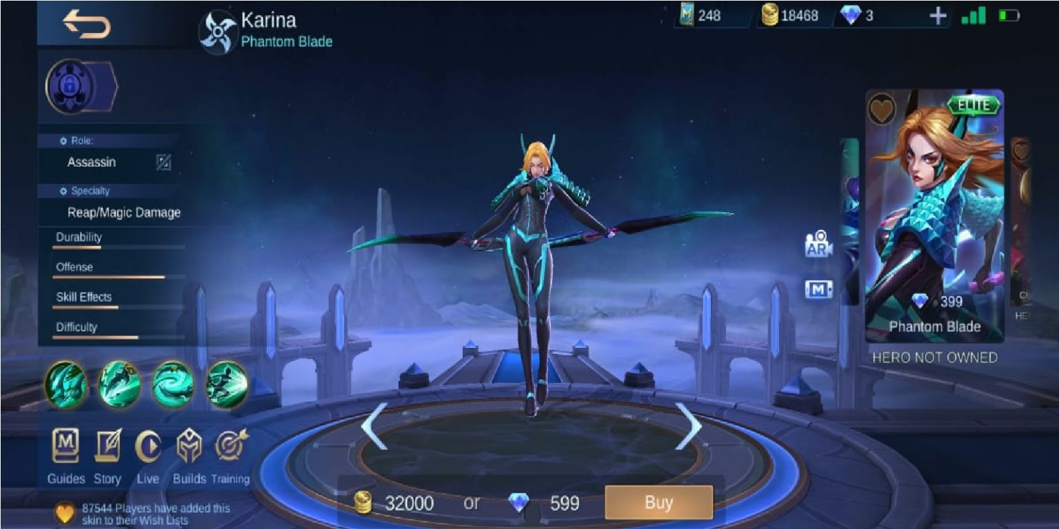 8 Skins Owned By Karina di Mobile Legends (ML) - Esports