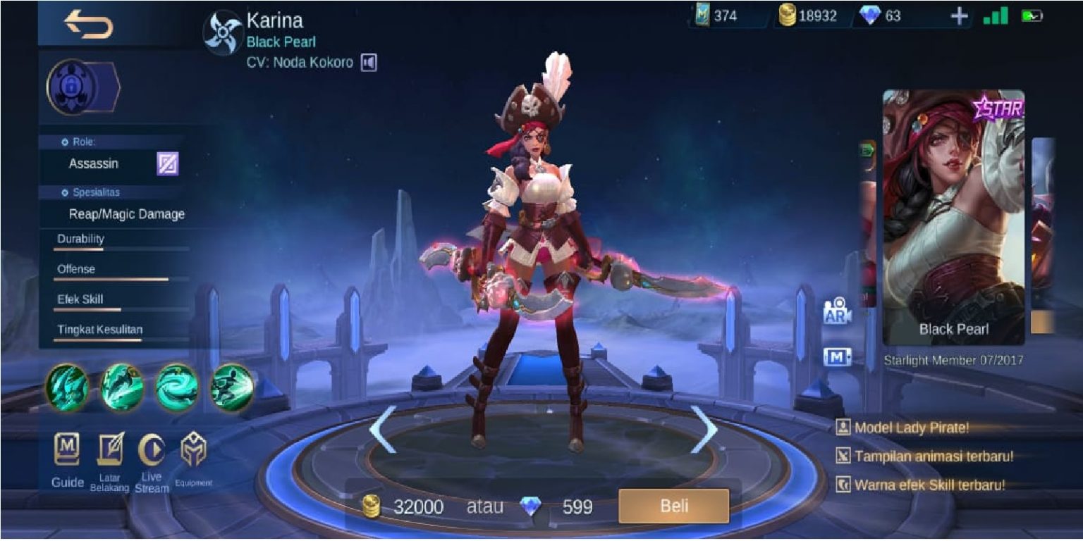 8 Skins Owned By Karina di Mobile Legends (ML) - Esports