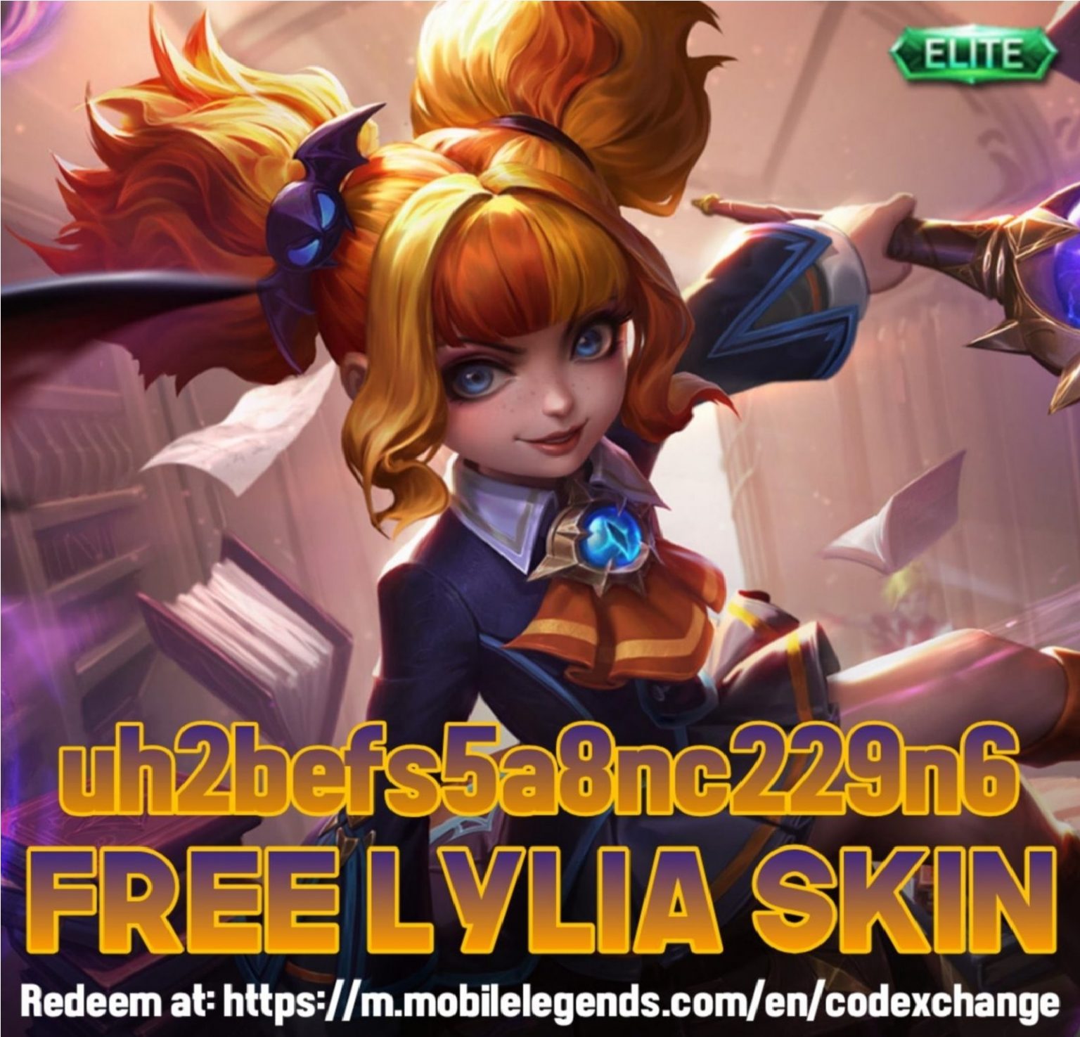 Free Lylia Skin Redeem Code Mobile Legends (ML) | Esports