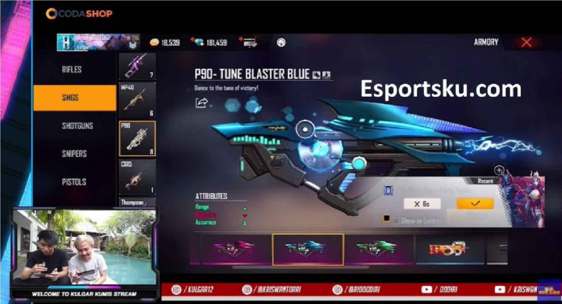 This Is The P90 Tune Blaster Skin Incubator Free Fire Ff Esports