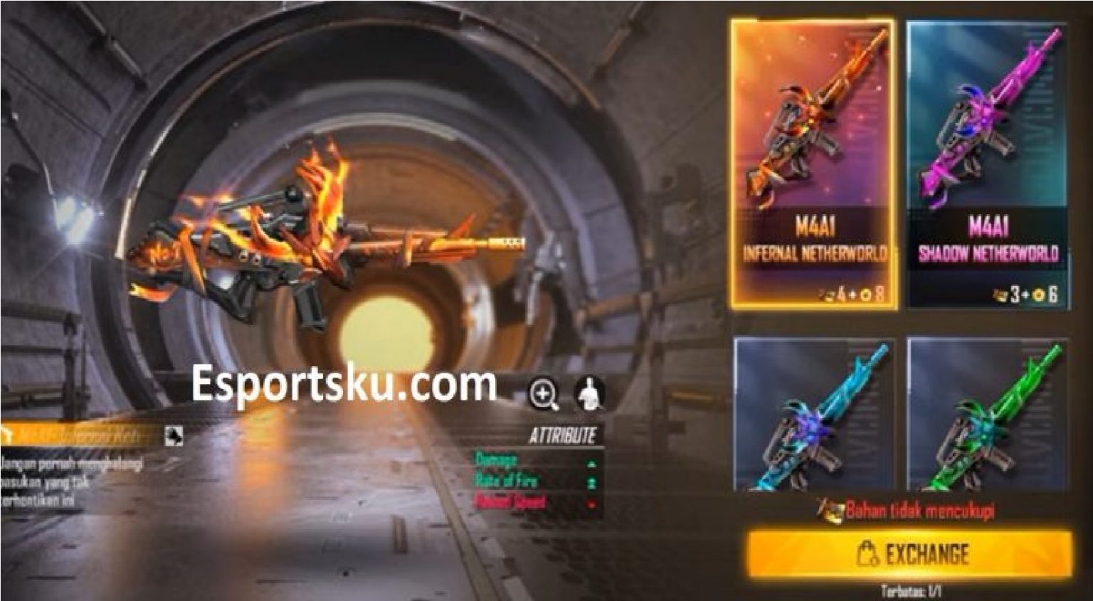 free fire m4a1 incubator gun skin