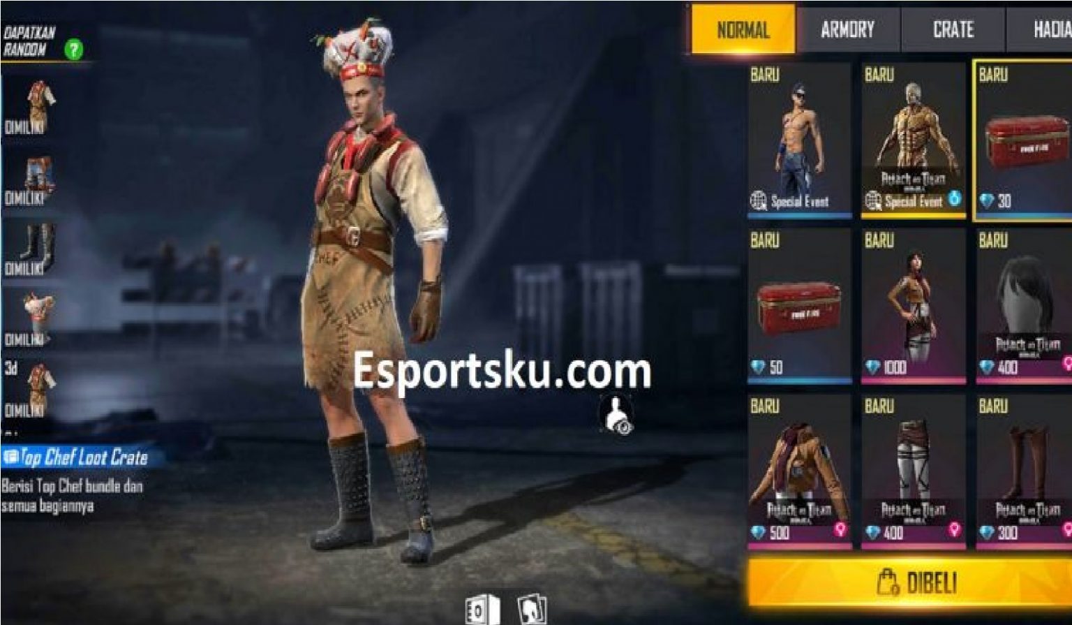 How to Get the Top Chef Loot Crate in Free Fire (FF) Esports