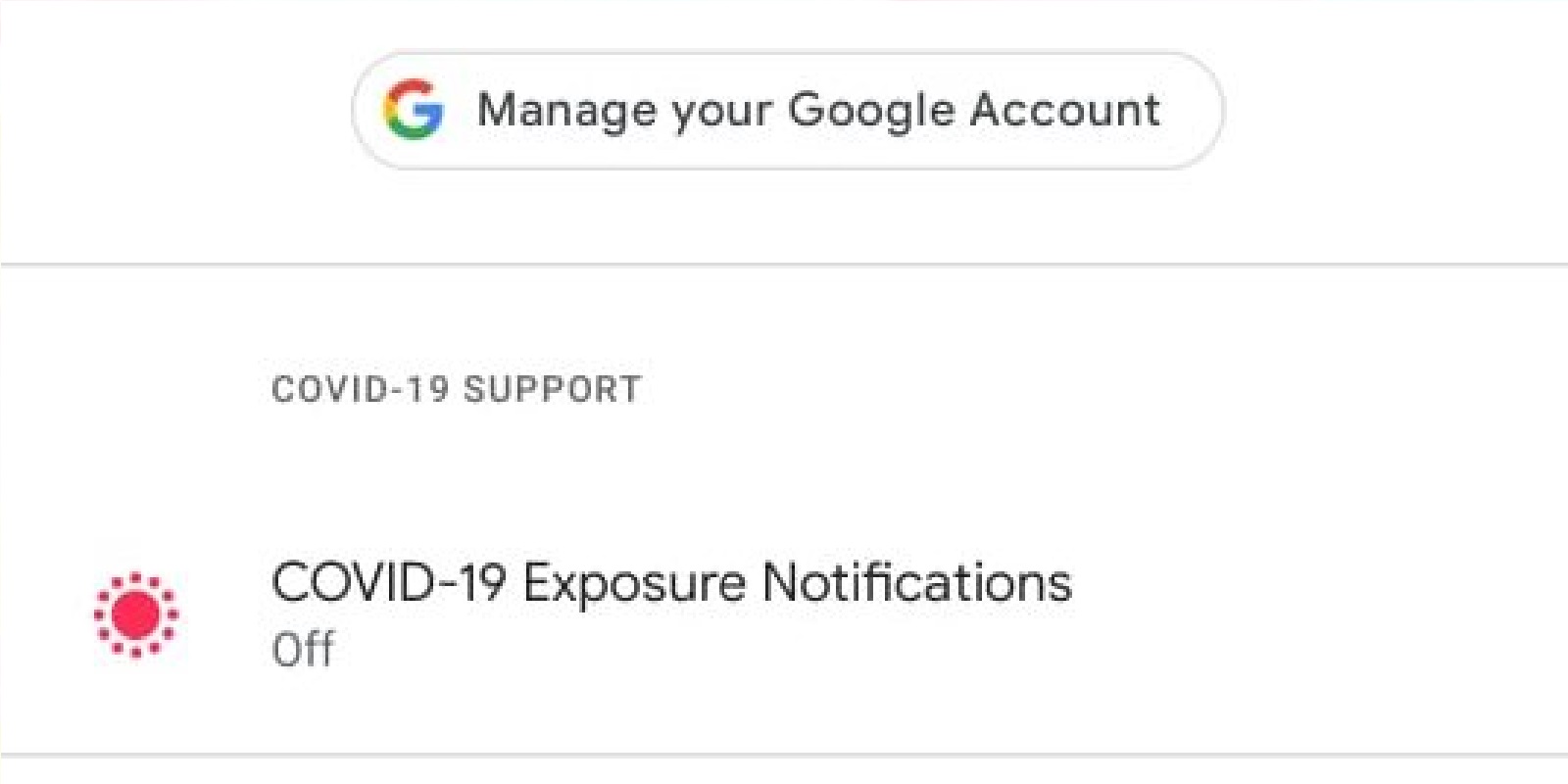 Manage google account