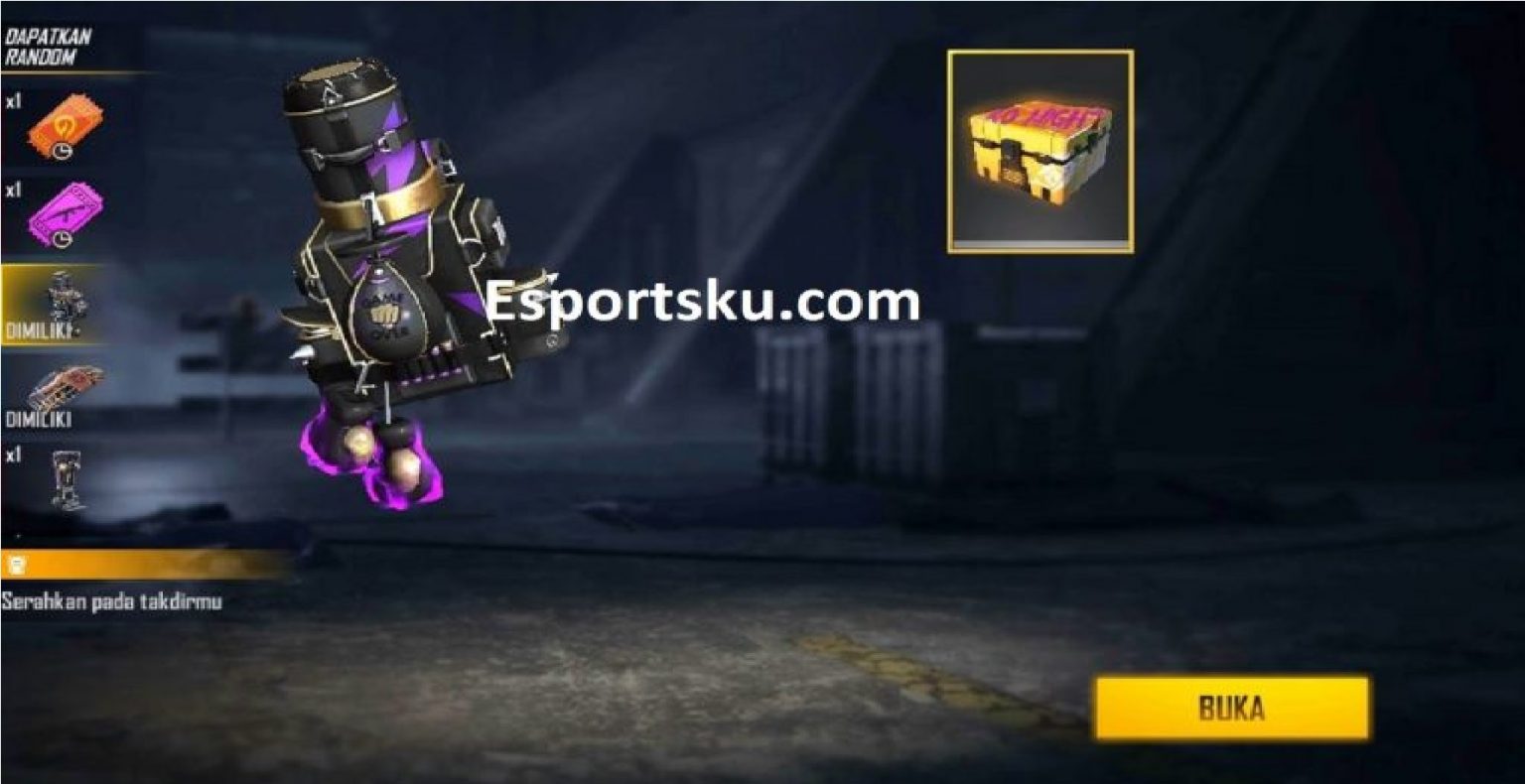 Tips to Obtain the KO Night in Free Fire (FF) Backpack Skin Esports