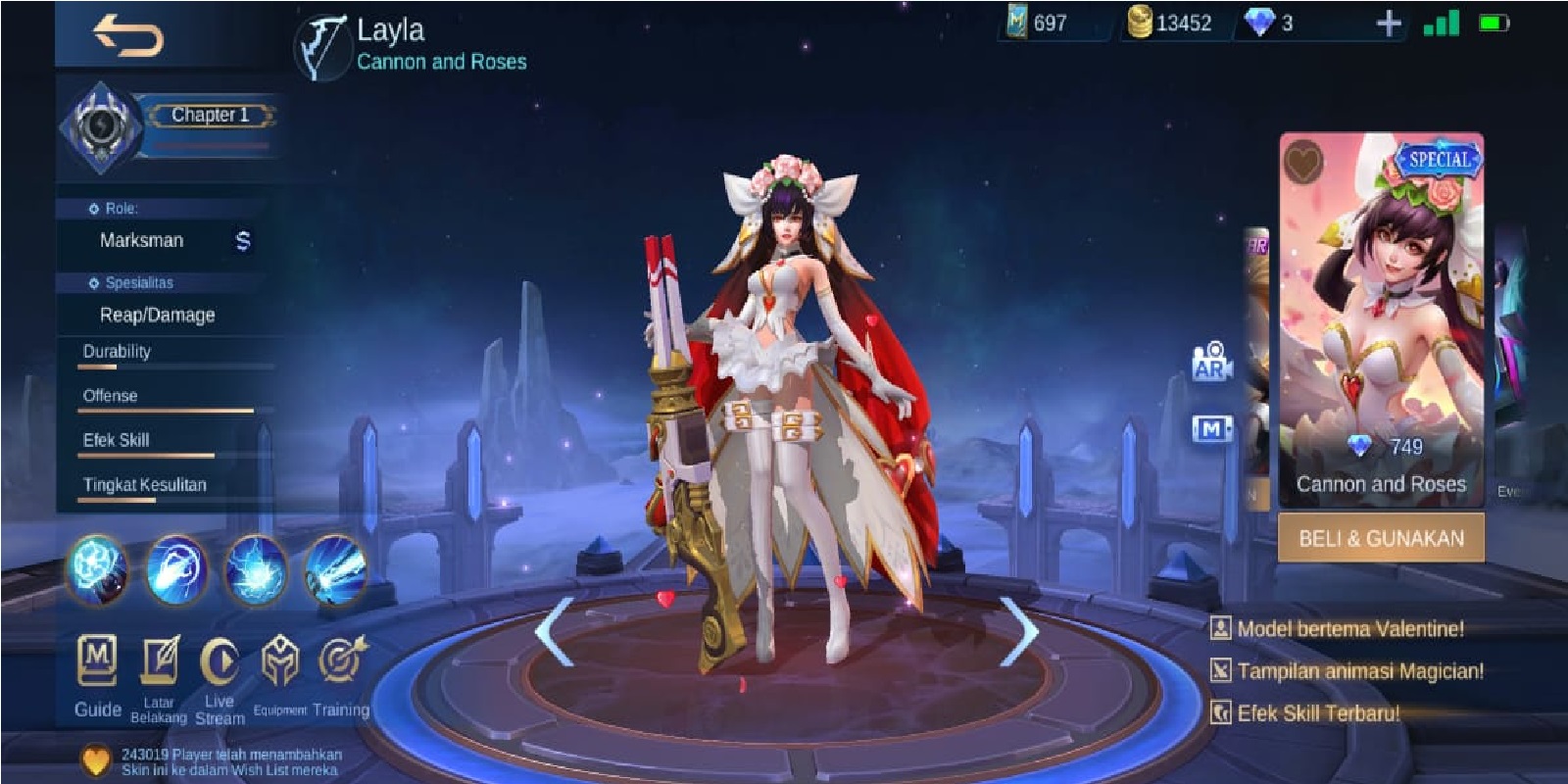 How many Layla skins are there in Mobile Legends (ML)? | Esports