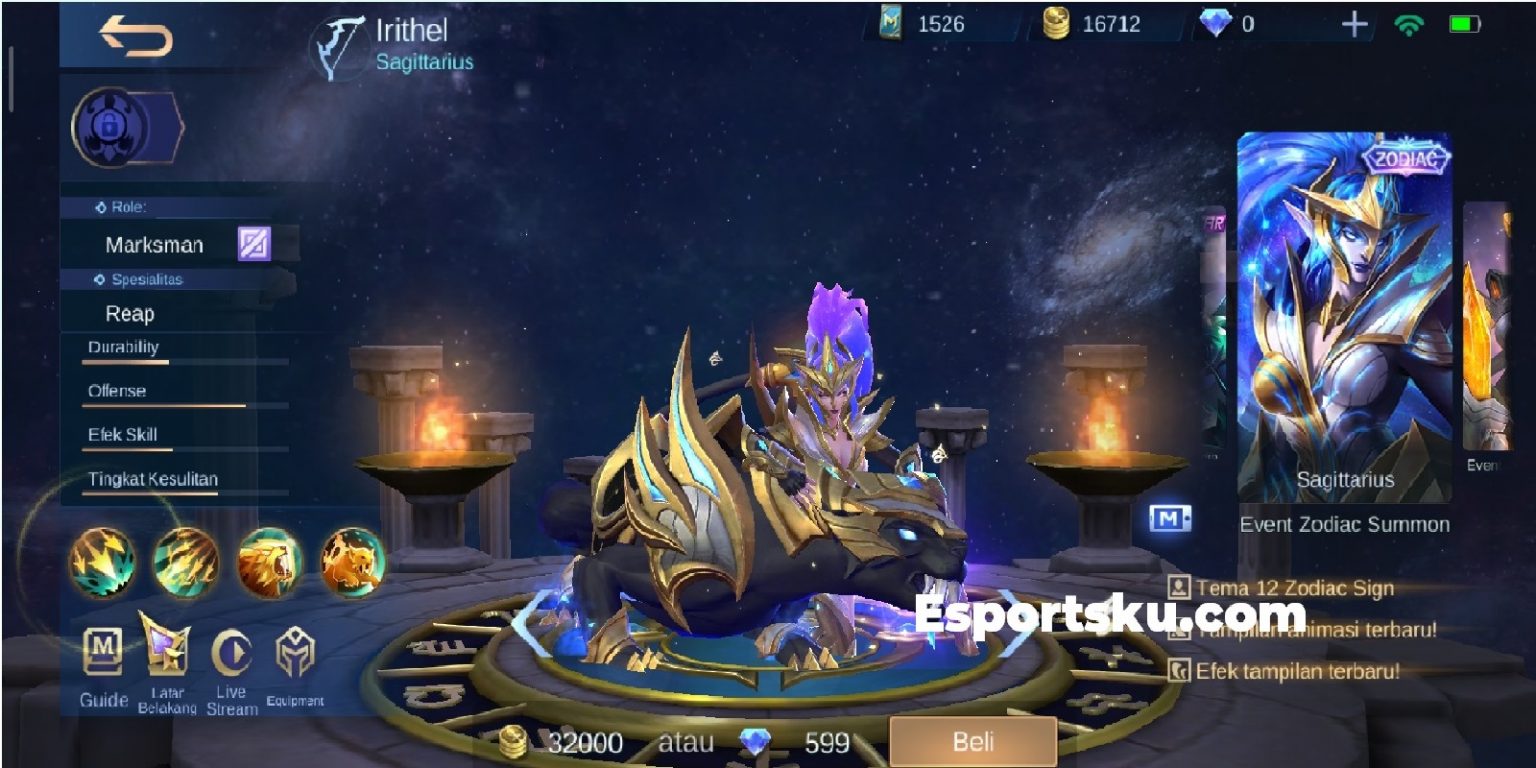 List 13 Heroes Zodiac Skin Mobile Legends (ML) | Esports