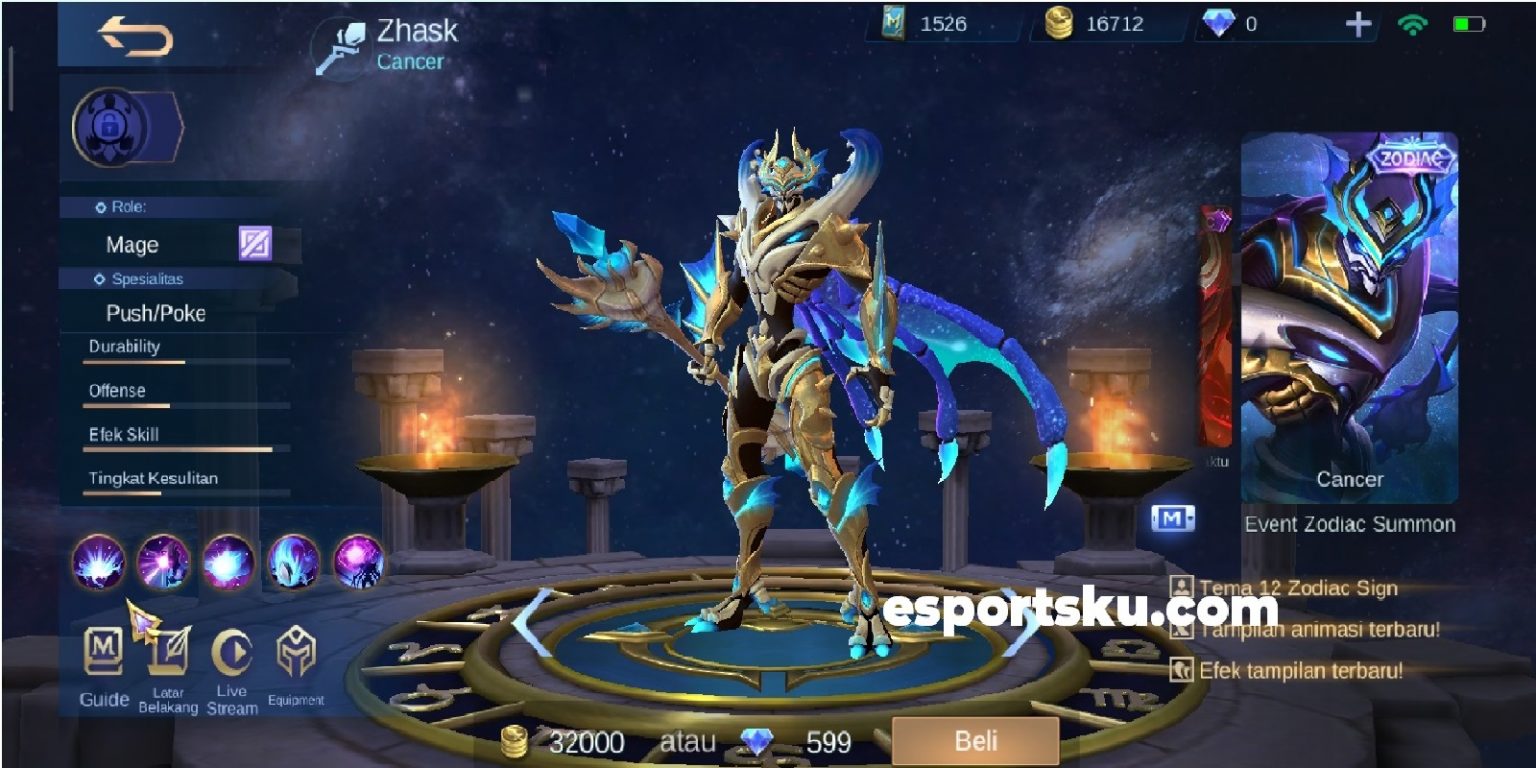 List 13 Heroes Zodiac Skin Mobile Legends (ML) | Esports