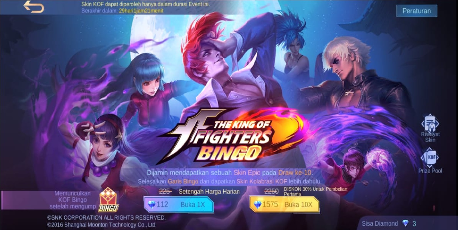 Figure Patterns and Skin Prices for KOF Mobile Legends (MLBB) 2021