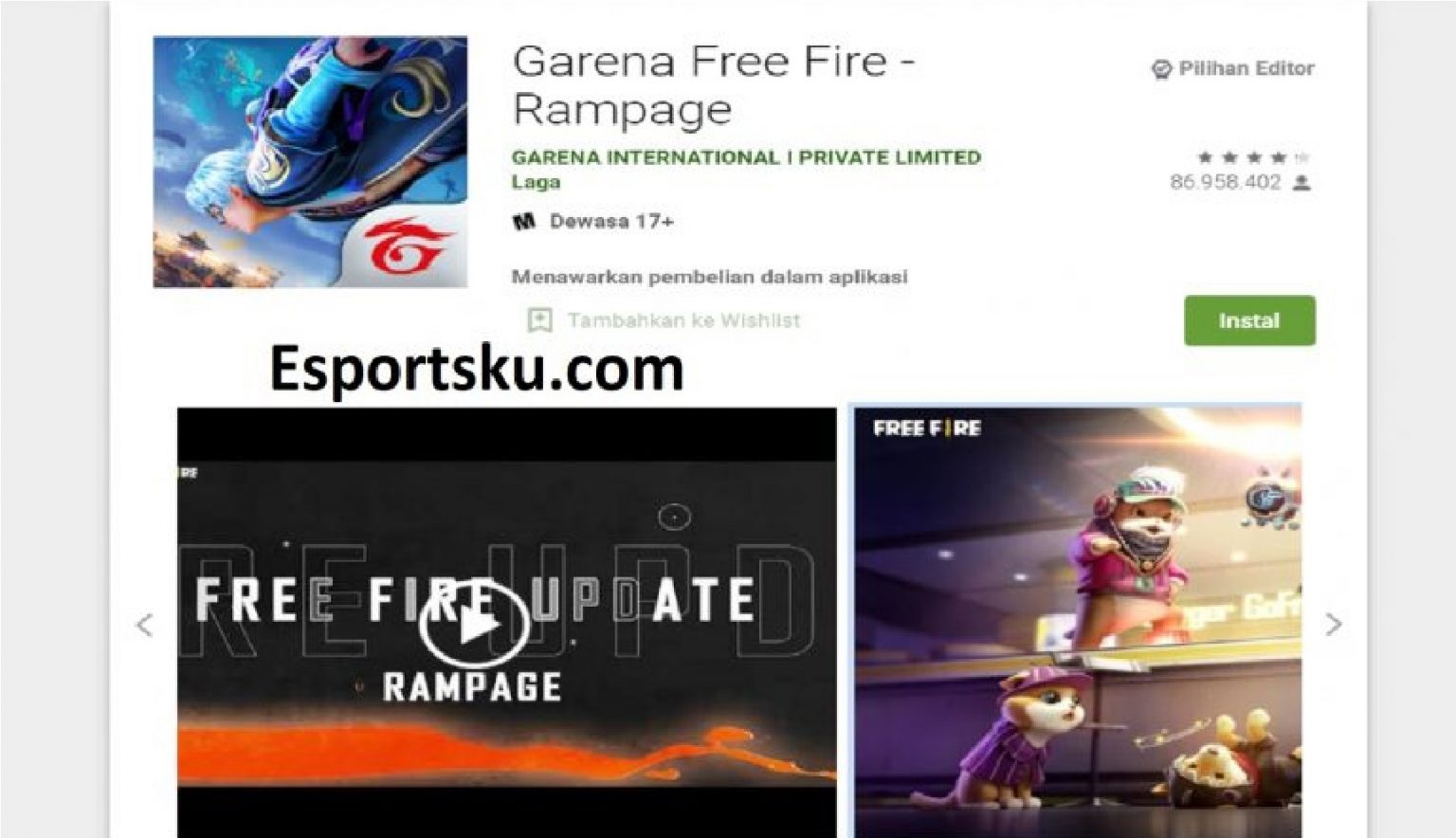 Free Fire FF  Rampage  New Dawn Update and Download  Esports