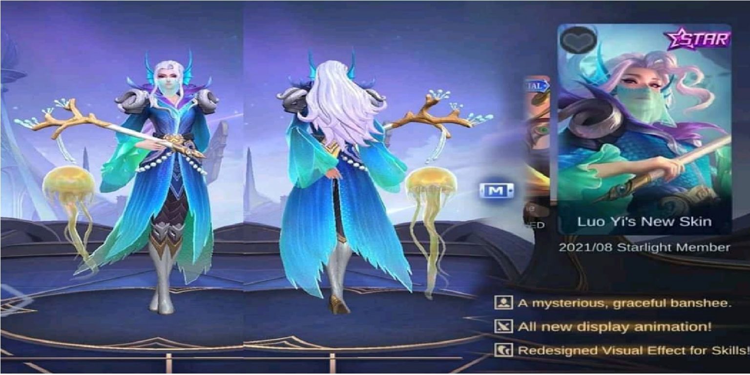 Gameplay Skin Luo Yi Siren Priestess Starlight August 2021 Mobile