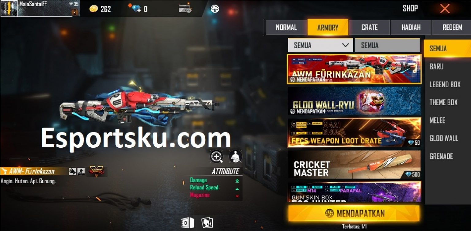 Reasons to Have the Furinkazan AWM in Free Fire (FF) | Esports