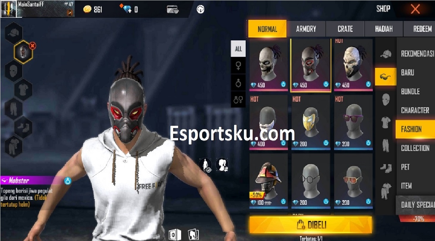 free fire free mask