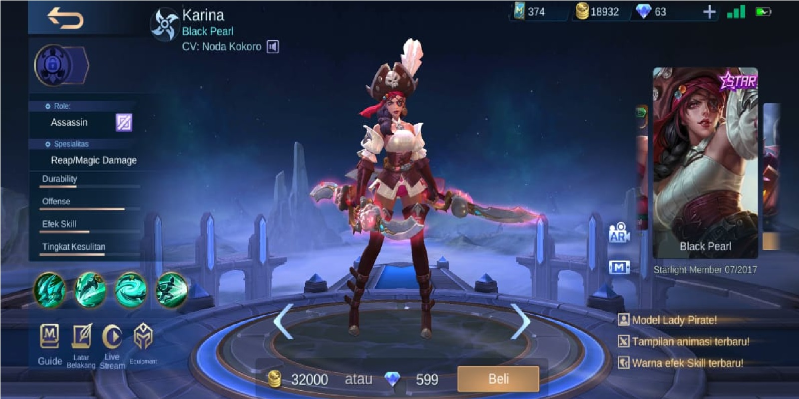 Series of Starlight Skin Options October 2021 Mobile Legends (ML) - Esports