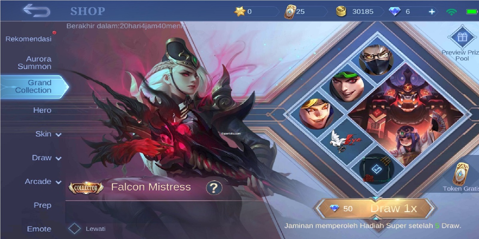 How to Draw Lesley Falcon Mistress Collector Skin Mobile Legends (ML