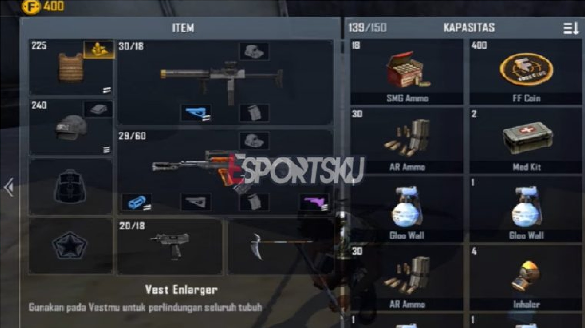 The Latest Vest Enlarger Attachment Feature in Free Fire (FF) - Esports