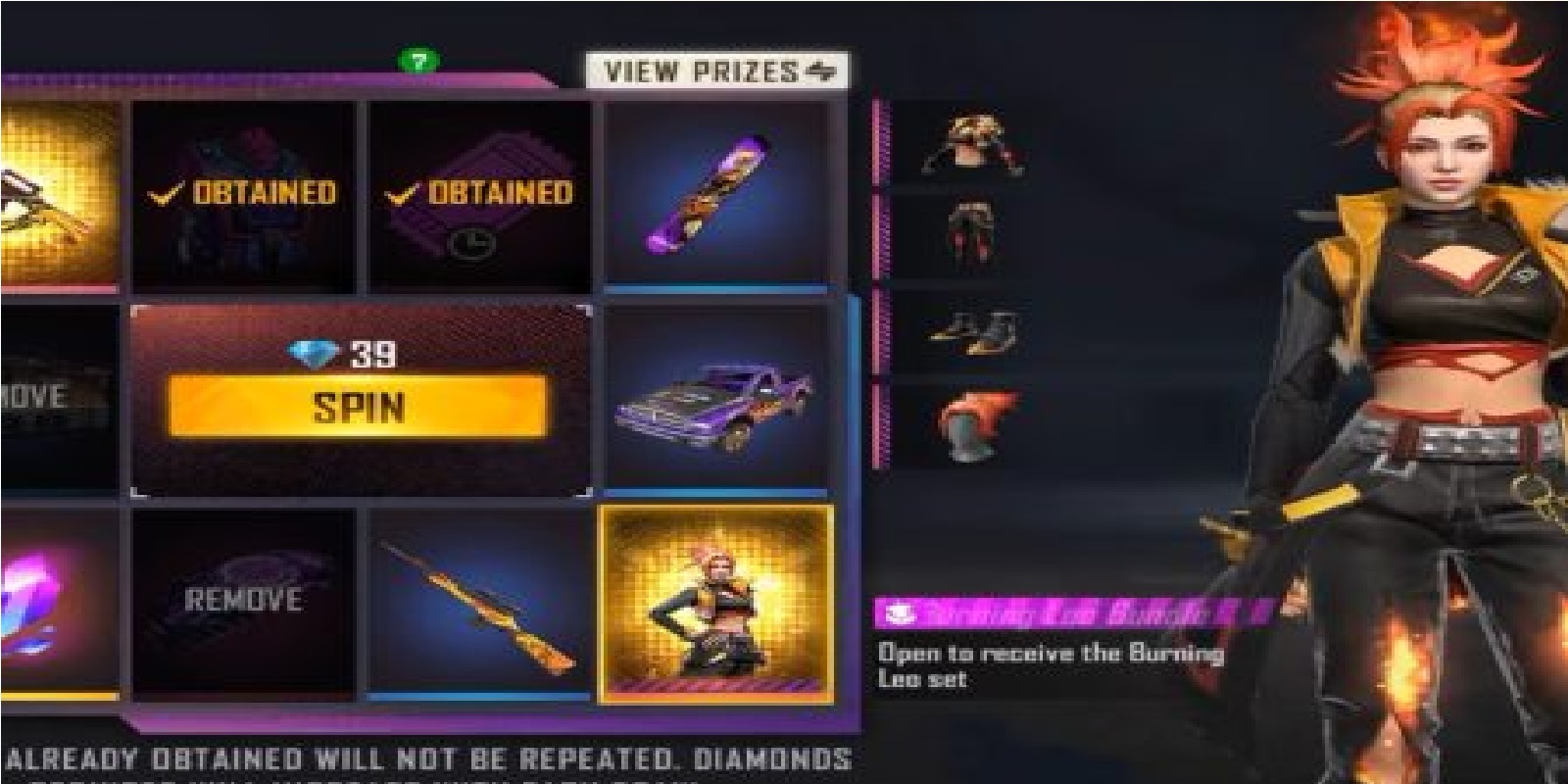 Leaked Bundle Burning Leo Free Fire (FF) - Esports