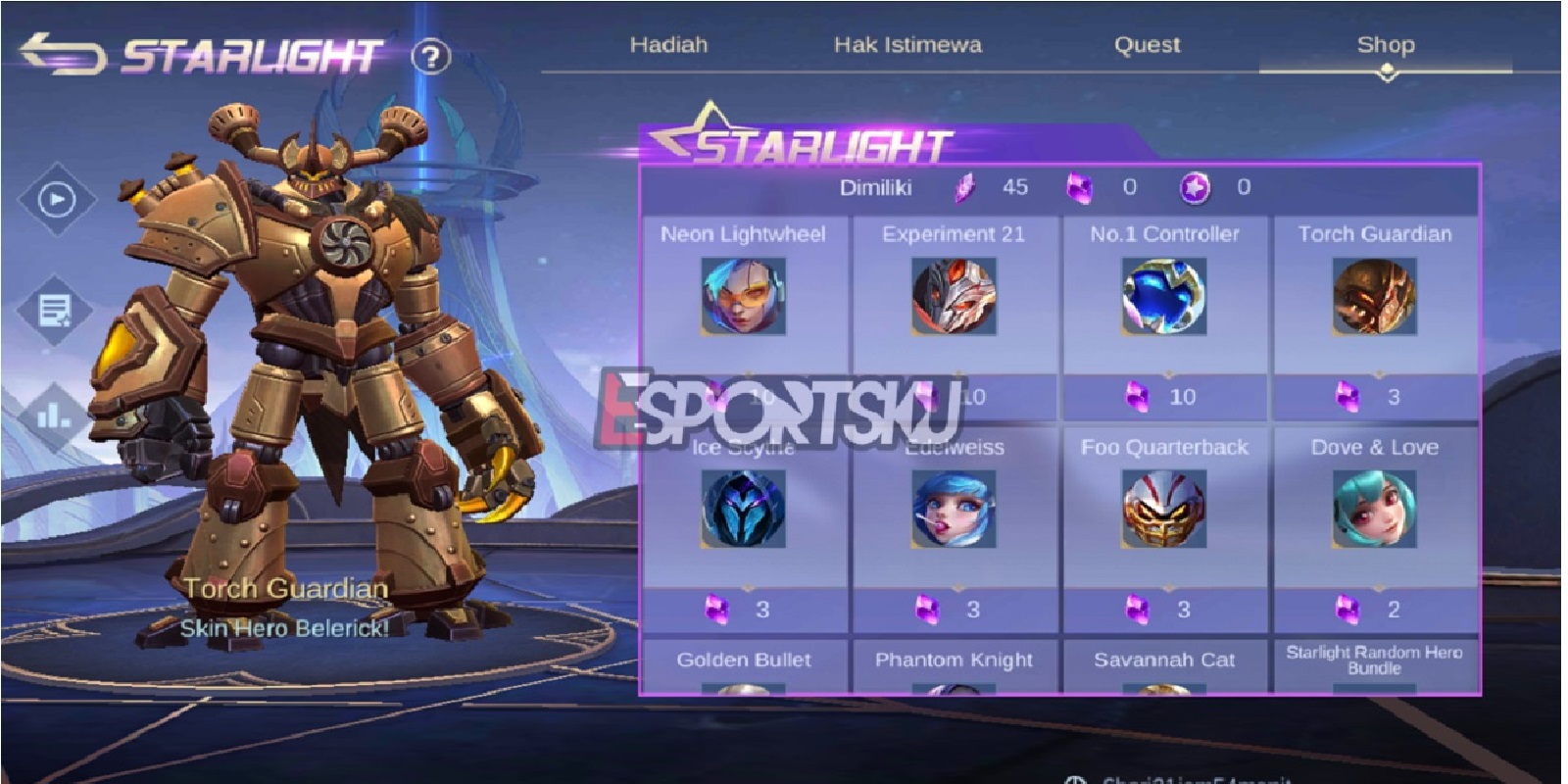 How to Get Belerick Torch Guardian Skin Mobile Legends (ML) Esports