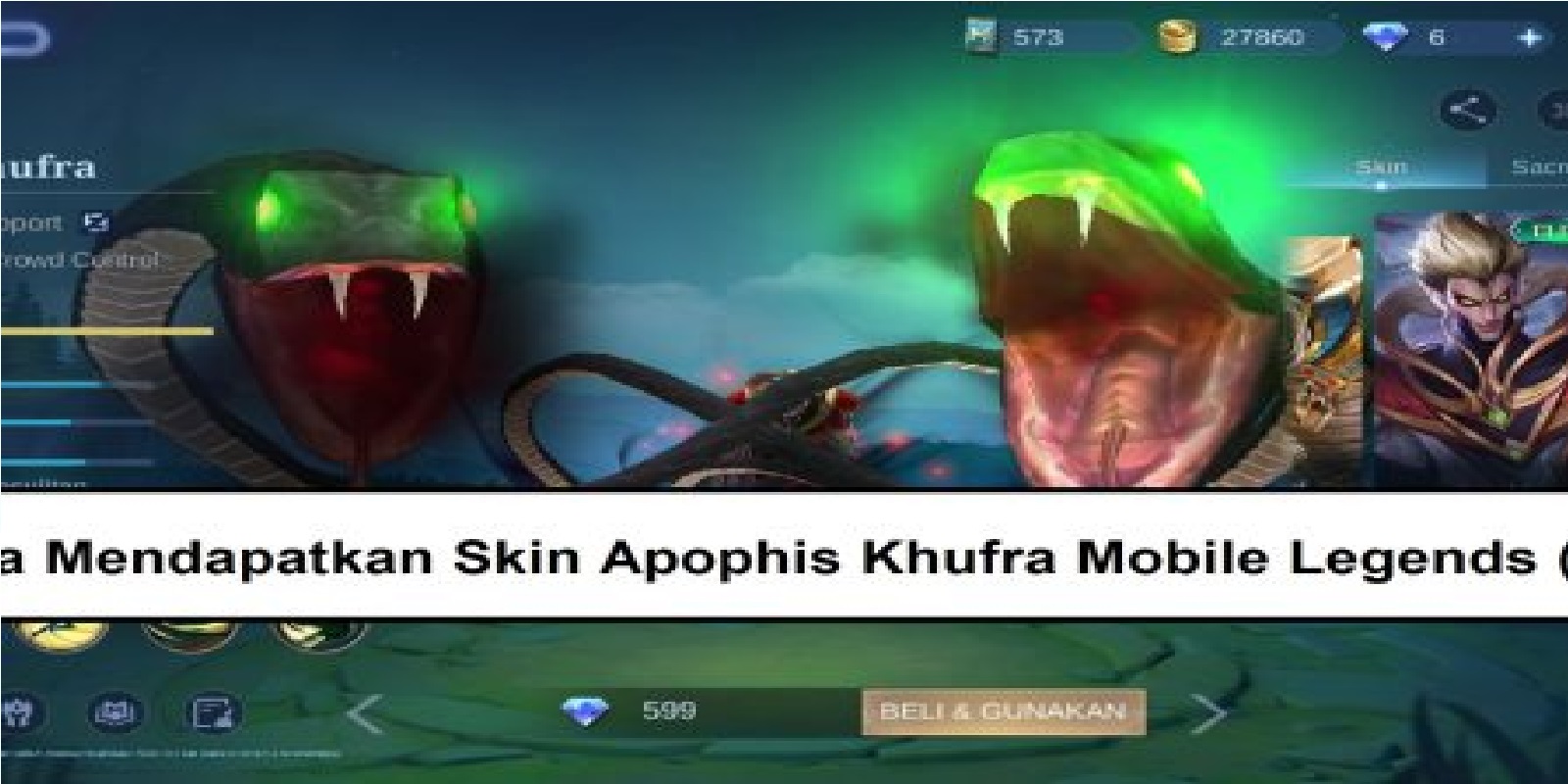 How to Get Apophis Khufra Skin Mobile Legends (ML) - Esports