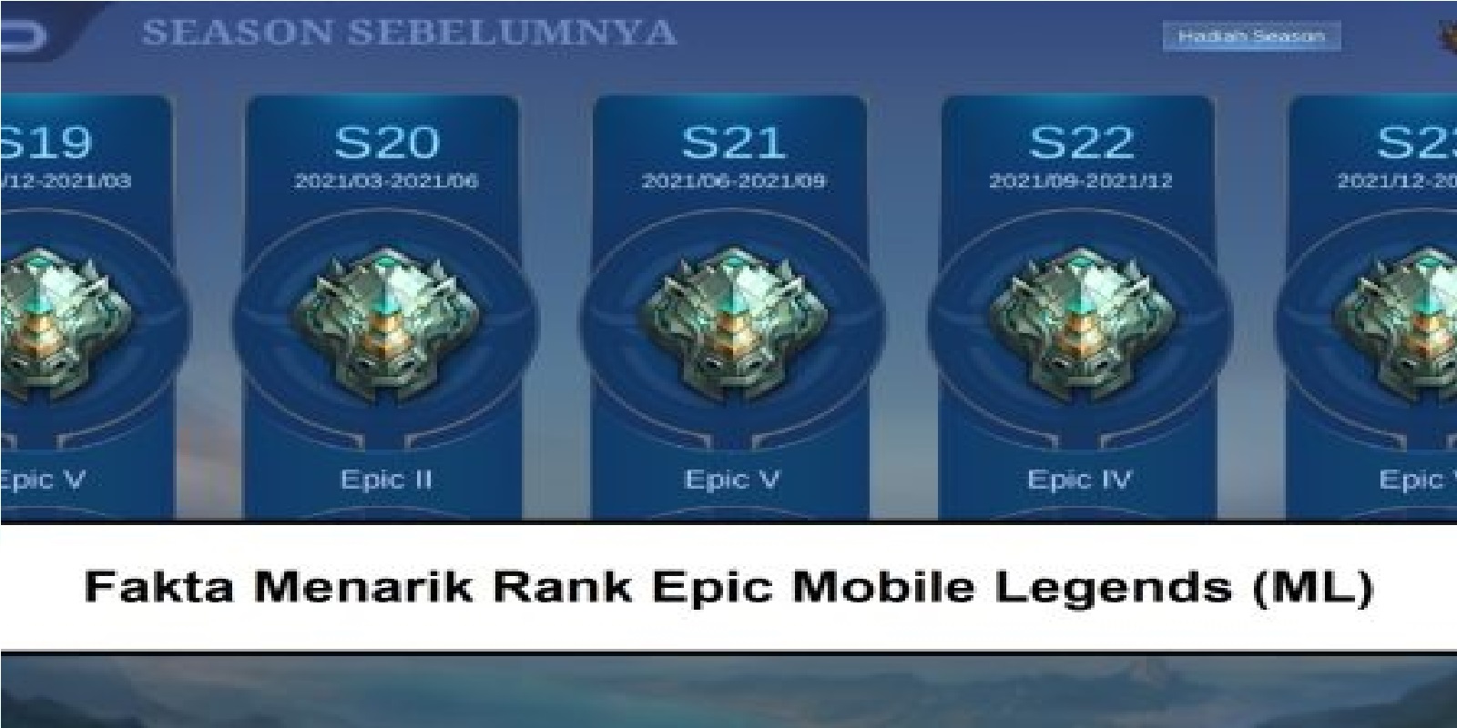 ML_Leak - Mobile Legends - New Rank Division: EPICAL GLORY!!! Epical Glory:  When a player is stuck in Epic Rank for 600 hours!!! (Share this post to  avoid Epical Glory Rank this