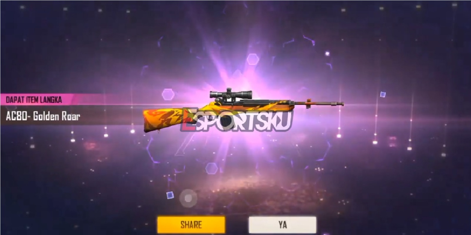 How to Get AC80 Golden Roar Skin Free Fire (FF) - Esports