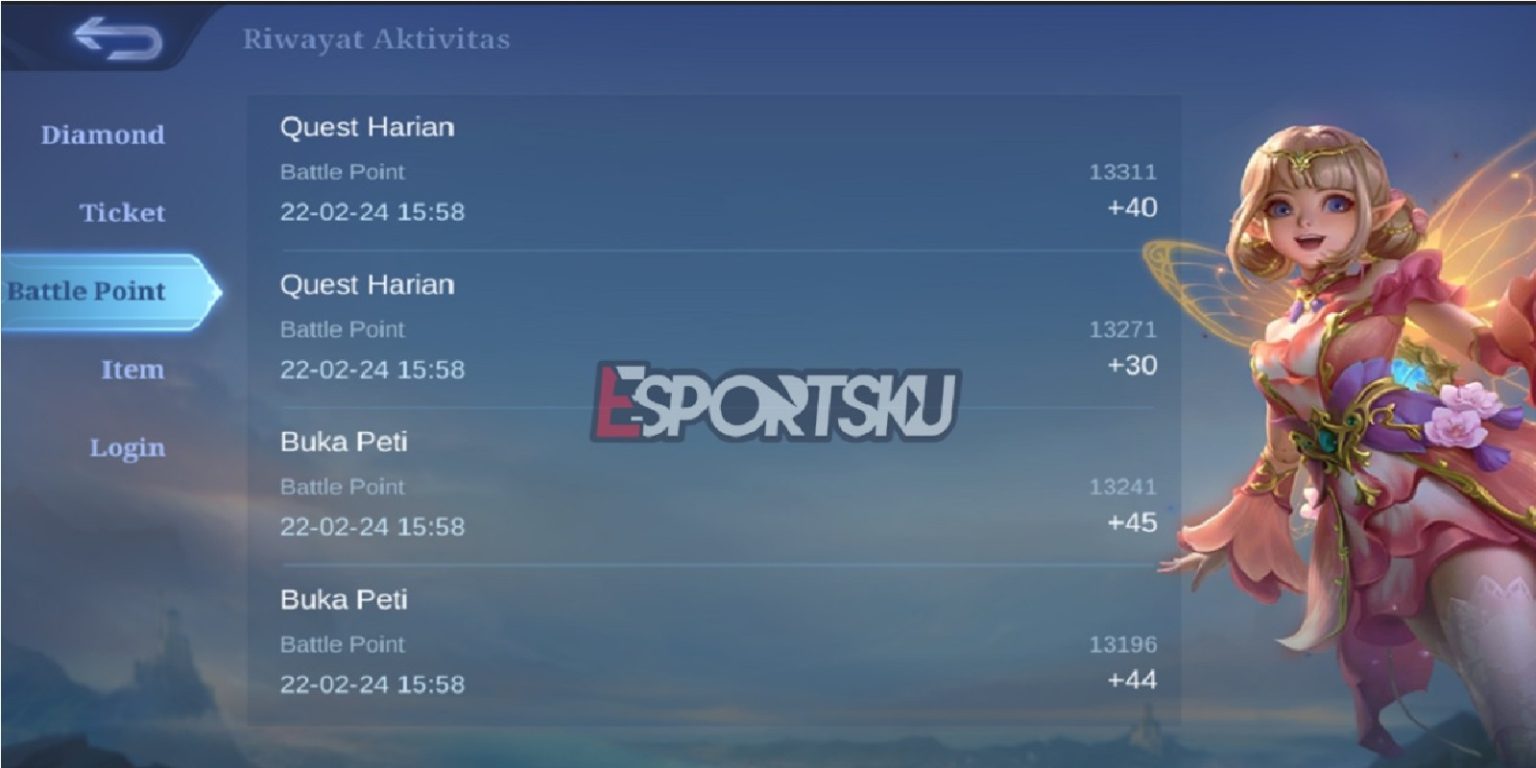How to View Account Activity History Mobile Legends (ML) Esports